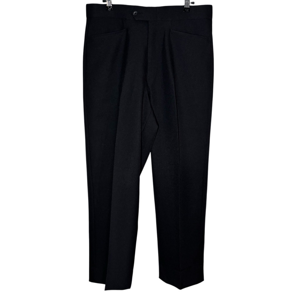 SMITTY Pleated Pants Men's 34 Straight Leg Black Ball Official Referee Pockets
